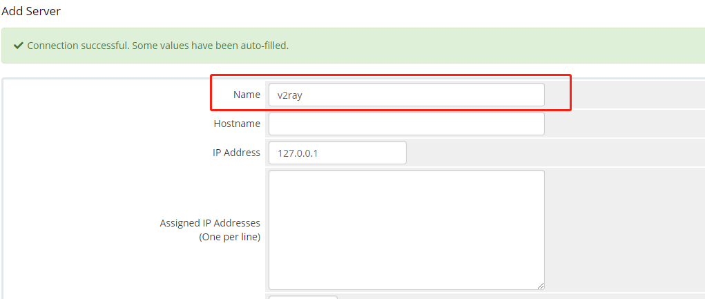 Enter the database name